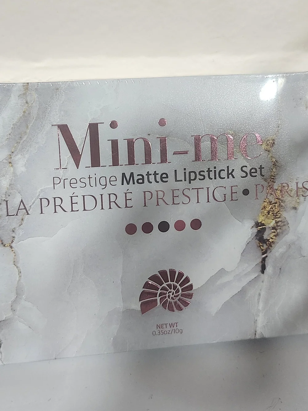 Prestige Paris Five-Piece Matte Lipstick Set - Rose Metallic Box